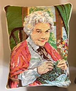 lot 302 image: Trio of Needlepoint Pillows