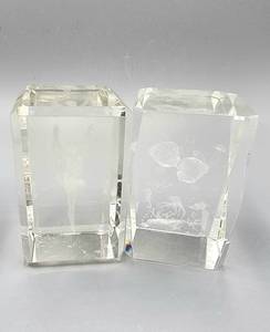 lot 341 image: Set of Six Lucite Paperweights