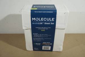 lot 96 image: NEW Molecule ArcticLux 4 Pc Sheet Set - King