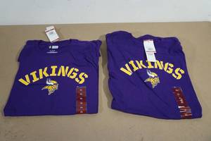 lot 94 image: 2 NEW Minnesota Vikings Shirts - XL