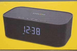 lot 155 image: Explore Scientific Bluetooth Alarm Clock with Wireless Charging