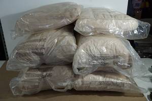 lot 163 image: NEW Weather Resistant Patio Throw Pillows and Cushions