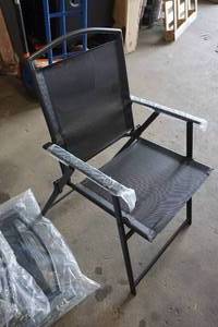 lot 192 image: 4 NEW Mesh Fabric Folding Chairs