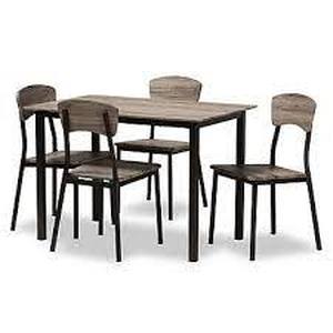 lot 175 image: Baxton Studio Marcus Dining Table and 3 Chairs