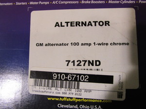 lot 98 image: (New) SBC Chrome Alternator