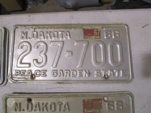 lot 226 image: Vintage License Plates