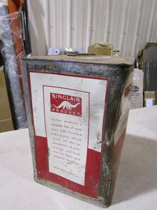lot 231 image: Vintage Sinclair 5 gal Transmission & Differential Oil Can