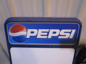 lot 238 image: Pepsi White Board Sign 21x25