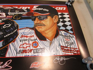 lot 341 image: Sam Bass Limited Edition Dale Earnhardt Print 16 12x30