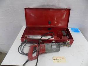 lot 27 image: Milwaukee Sawzall with case