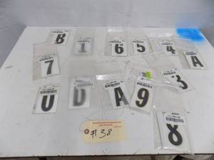 lot 38 image: Reflective Letters and Numbers 4