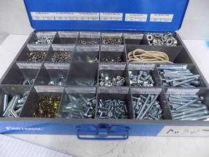 lot 74 image: Blue Storage Box with Hardware 23 compartments