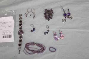 Bracelet, (5 pair) Earrings and Wrist Watch