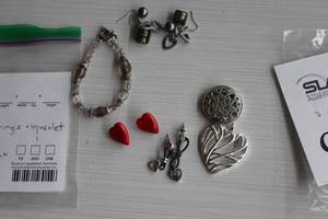 Lot of (3 pair) Womens Earrings with Bracelet and (2) Pendants