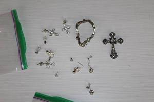 (6 pair) Earrings, (1) Bracelet and (1) Charm