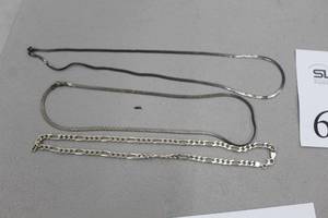 Lot of (3) Sterling Silver Necklaces