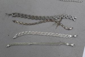 Lot of (4) Sterling Silver Bracelets 7-12