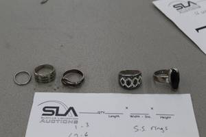 Lot of (4) Sterling Silver Rings