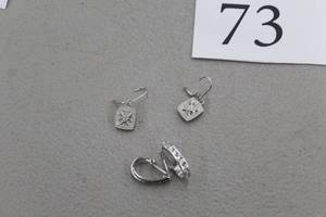 Lot of (2 pair) Sterling Silver Earrings