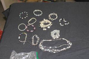 Lot of (11) Womens Bracelets with Necklace