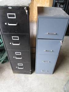 Lot of (2) Metal 4-Drawer File Cabi...