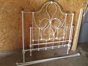 Decorative White Painted Brass Tone...
