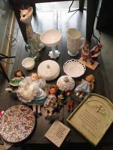 Decorative Milk glass candy dishes,...