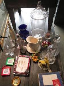 Cut glass and etched glass lidded D...