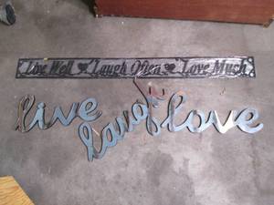 Laser cut black metal wall decor al...