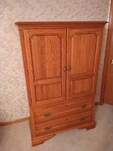 Solid Oak Armoire