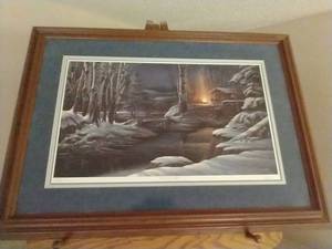 Signed & Numbered Terry Redlin Print - Sharing The Solitude
