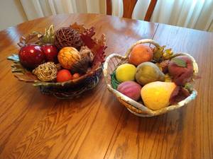 (2) Fruit Decoration Bowls