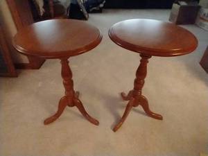 (2) Small Wooden Tables