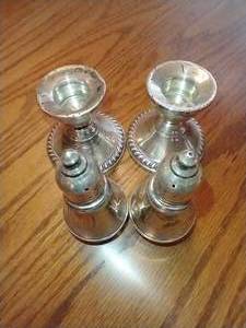 Sterling Weighted Candlesticks & SaltPepper Shakers