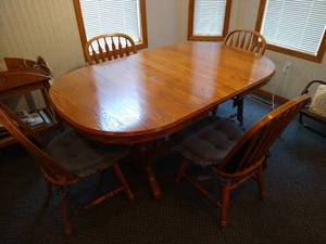 Solid Wood Table  4 Chairs