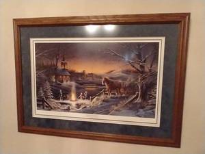 Signed & Numbered Terry Redlin Print - Sharing The Evening