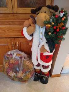 Santa Moose & Fall Wreath