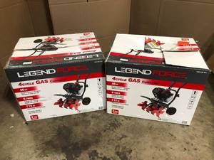 Lot of 2 Legend Force 15 in. 46 cc Gas Powered 4-Cycle Gas Cultivator  Customer Returns See Terms on Auction