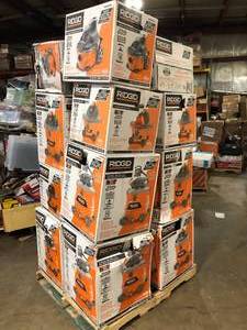 Pallet of Assorted Ridgid WetDry Shop Vacs Various Models and Conditions Customer Returns See Terms on Auction