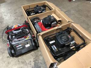 Lot of Mixed Assorted Lawn Mowers Customer Returns See Terms on Auction