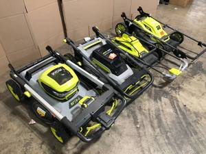 Lot of Assorted Ryobi Lawn Mowers Customer Returns See Terms on Auction
