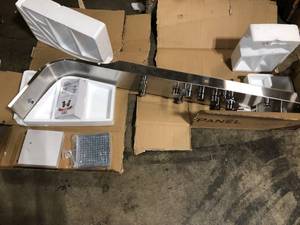 AKDY 65 in. 8-Jet Shower Panel System in Stainless Steel with Adjustable Rainfall Shower Head, Handshower Wand and Tub Spout  Customer Returns See Terms on Auction