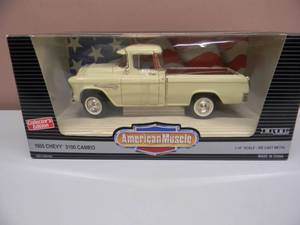 ERTL AMERICAN MUSCLE COLLECTORS EDITION 118 SCALE - DIE CAST METAL - 1955 CHEVY 3100 CAMEO COOL PIECE - NEW IN BOX - SEE PICTURES