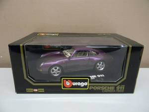 BURAGO - DIAMONDS COLLECTION 118 SCALE DIE-CAST METAL - 1993 PORSCHE 911 CARRERA COOL PIECE - NEW IN BOX - SEE PICTURES