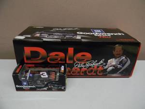 ACTION RACING COLLECTIBLES - DALE EARNHARDT #3 GM GOODWRENCH SERVICE PLUS - 124 SCALE DIE-CAST - 1999 MONTE CARLO - WITH MATCHING 164 SCALE DIE-CAST STOCK CAR -NEW IN BOX - SEE PICTURES