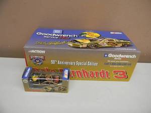 ACTION RACING COLLECTIBLES - DALE EARNHARDT #3 BASS PRO SHOPS - 124 SCALE DIE-CAST - 1998 MONTE CARLO - WITH MATCHING 164 SCALE DIE-CAST STOCK CAR -NEW IN BOX - SEE PICTURES