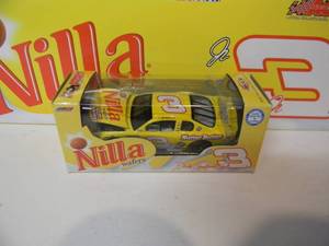ACTION RACING COLLECTIBLES - DALE EARNHARDT #3 NILLA WAFERS  NUTTER BUTTER- 124 SCALE DIE-CAST -  2002 MONTE CARLO CLUB CAR BANK - WITH MATCHING 164 SCALE DIE-CAST STOCK CAR -NEW IN BOX - SEE PICTURES
