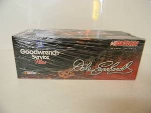 ACTION RACING COLLECTIBLES - DALE EARNHARDT #3 GM GOODWRENCH SERVICE PLUS - 124 SCALE DIE-CAST - 2001 MONTE CARLO CLEAR WINDOW BANK - NEW IN BOX - SEE PICTURES