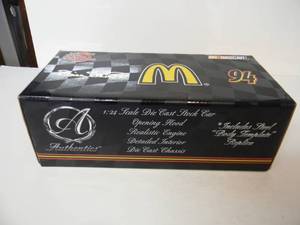 AUTHENTICS - BILL ELLIOT 94 - 124 SCALE DIE CAST STOCK CAR - NASCAR - NEW IN BOX - SEE PICTURES