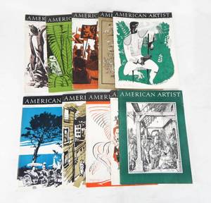 lot 4 image: Lot of Vintage 1947 American Artist Magazines